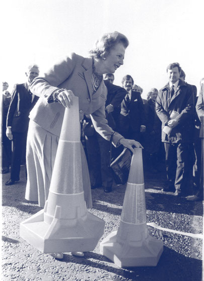 Magaret Thatcher opening up M25